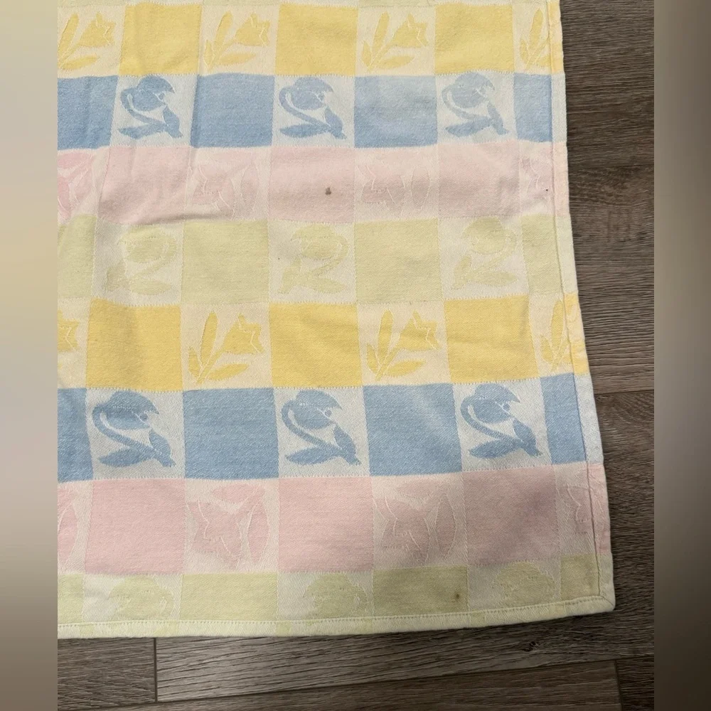 Vintage Floral Pattern Cotton throw blanket​